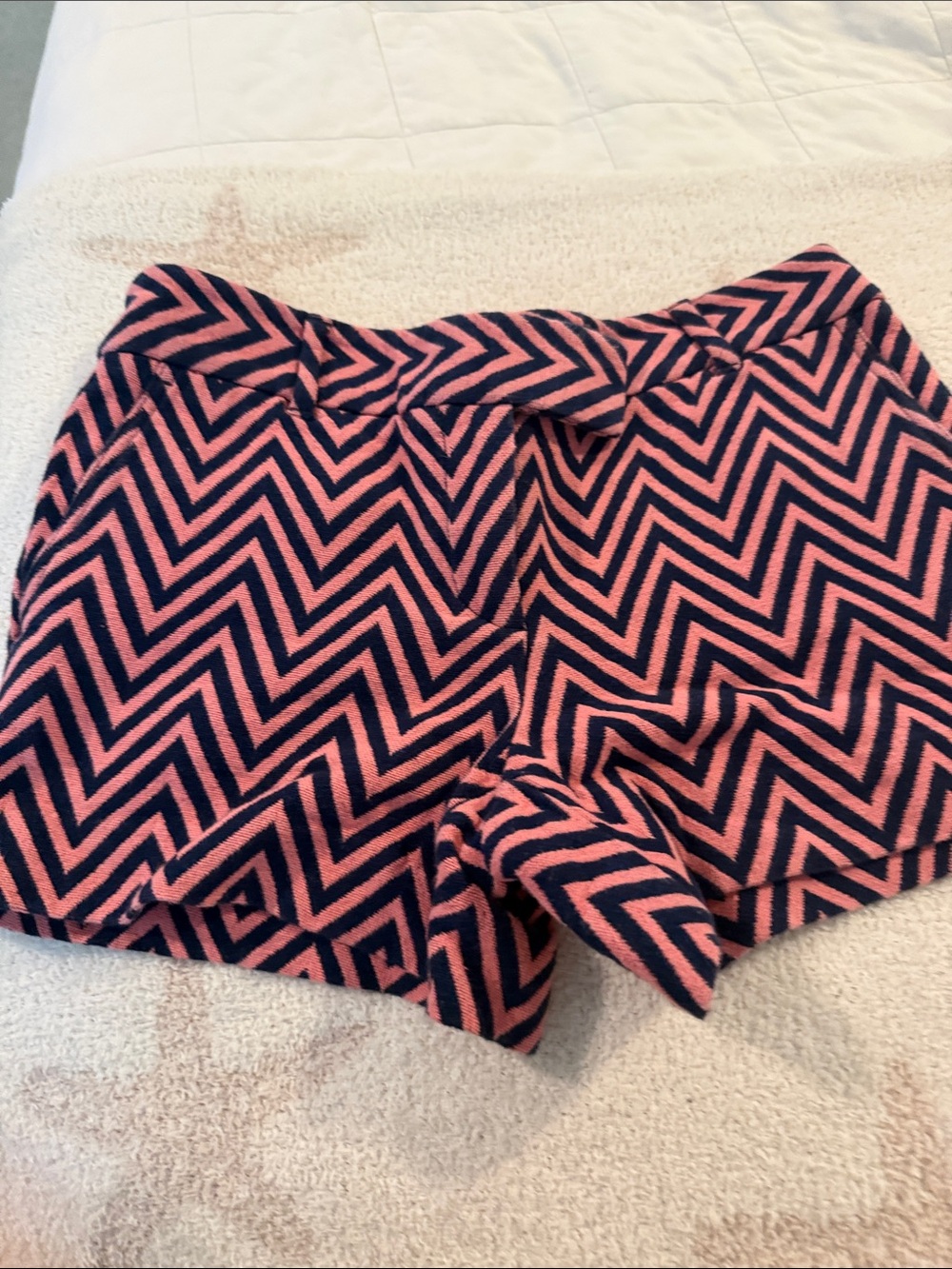 LOFT the Riviera short in  Chevron Knit Shorts - Pink & Navy